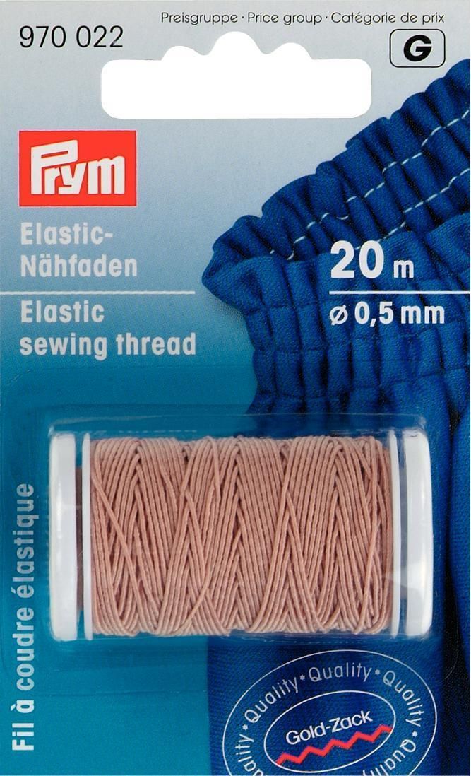 Prym Consumer Europe GmbH-Elastic-Nähfäden 5mm sand 20m_365-970022_