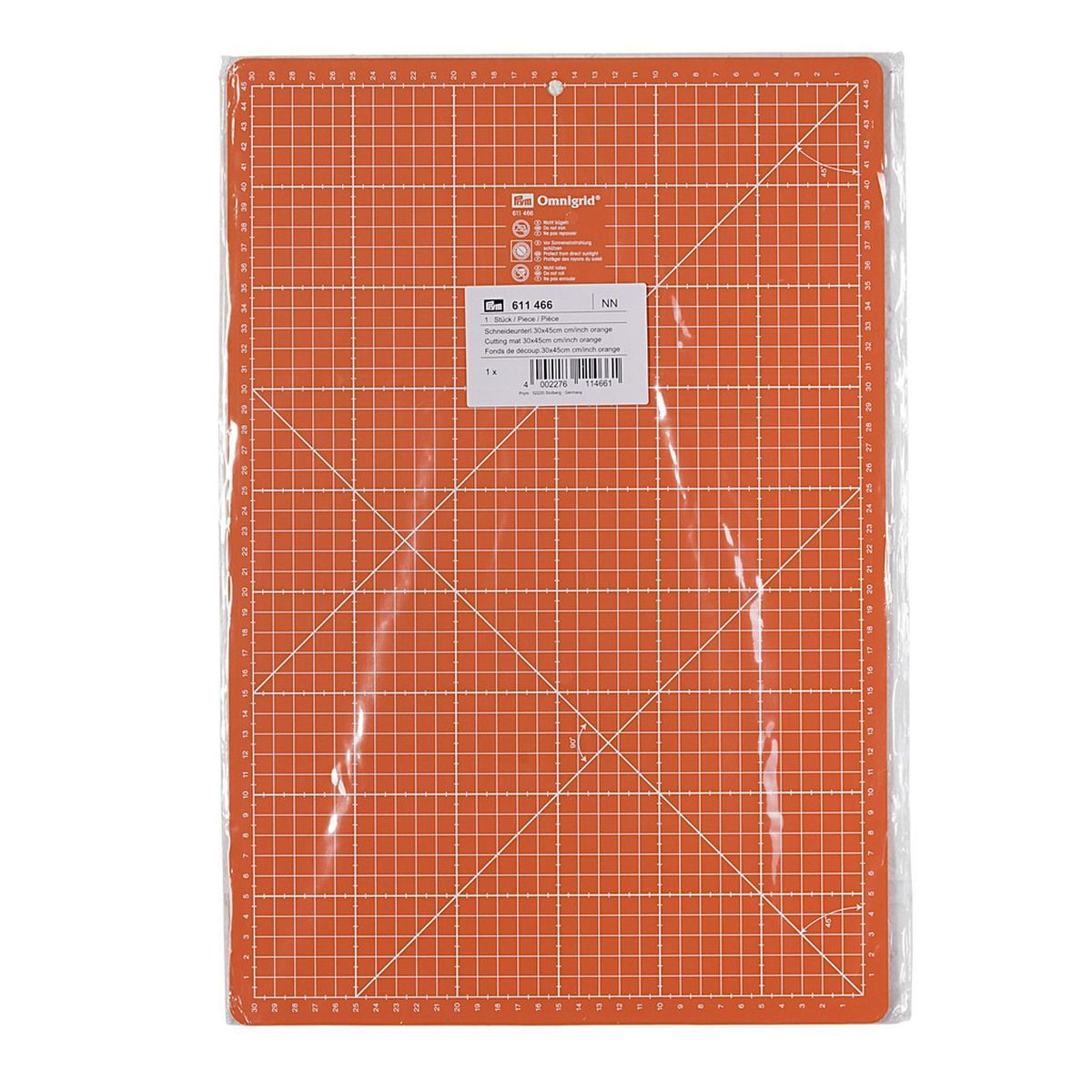 Prym Consumer Europe GmbH-Schneideunterlage 30 x 45 cm cm/inch orange 1St_365-611466_