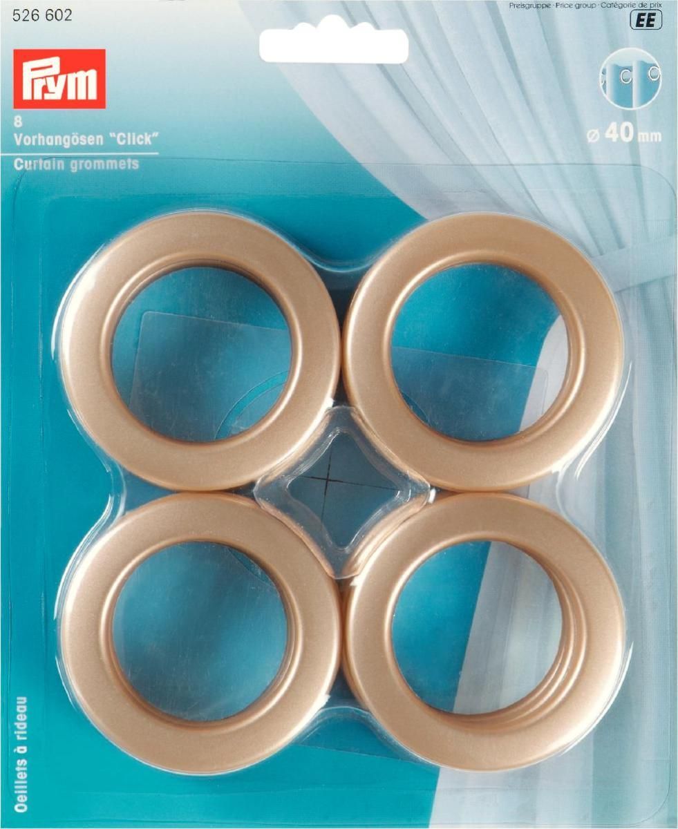 Vorhangösen Click 40 mm goldfarbig matt ***