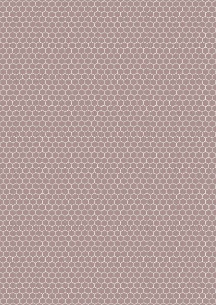 Lewis & Irene Honey Meadow Light Brown Honeycomb 112 cm breit, 100% Baumwolle Lewis & Irene Honey Meadow Light Brown Honeycomb 112 cm breit, 100% Baumwolle