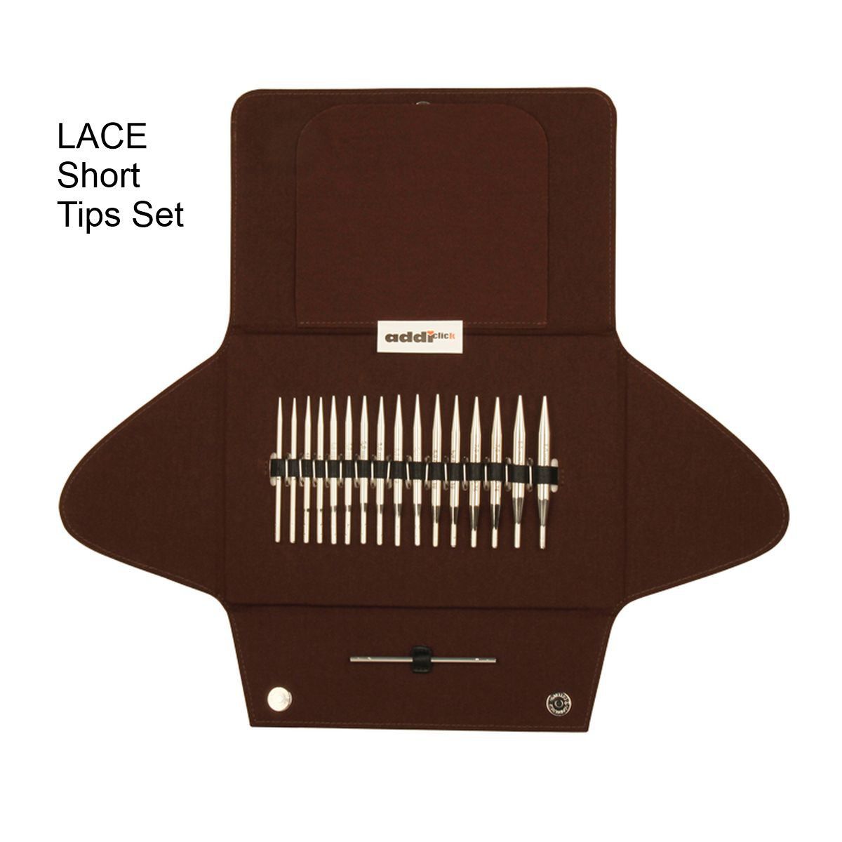 addi-click Interchangeable Needle Metal LACE short tips B-stock