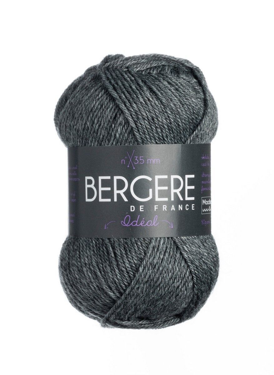 Bergere Ideal 40% combed Wool, 30% Polyacrylic 30% Polyamide, 125m/50g, col. Carbone
