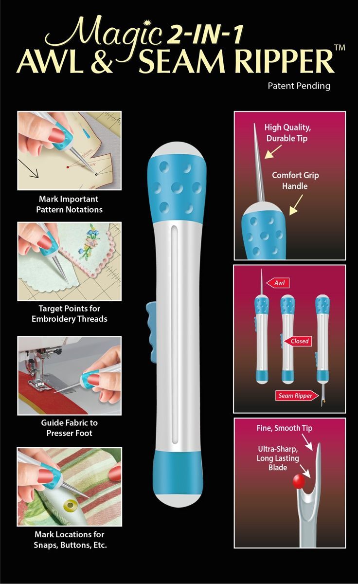 Tailor-Mate 2 in 1 Retractable Seam Ripper and Ale