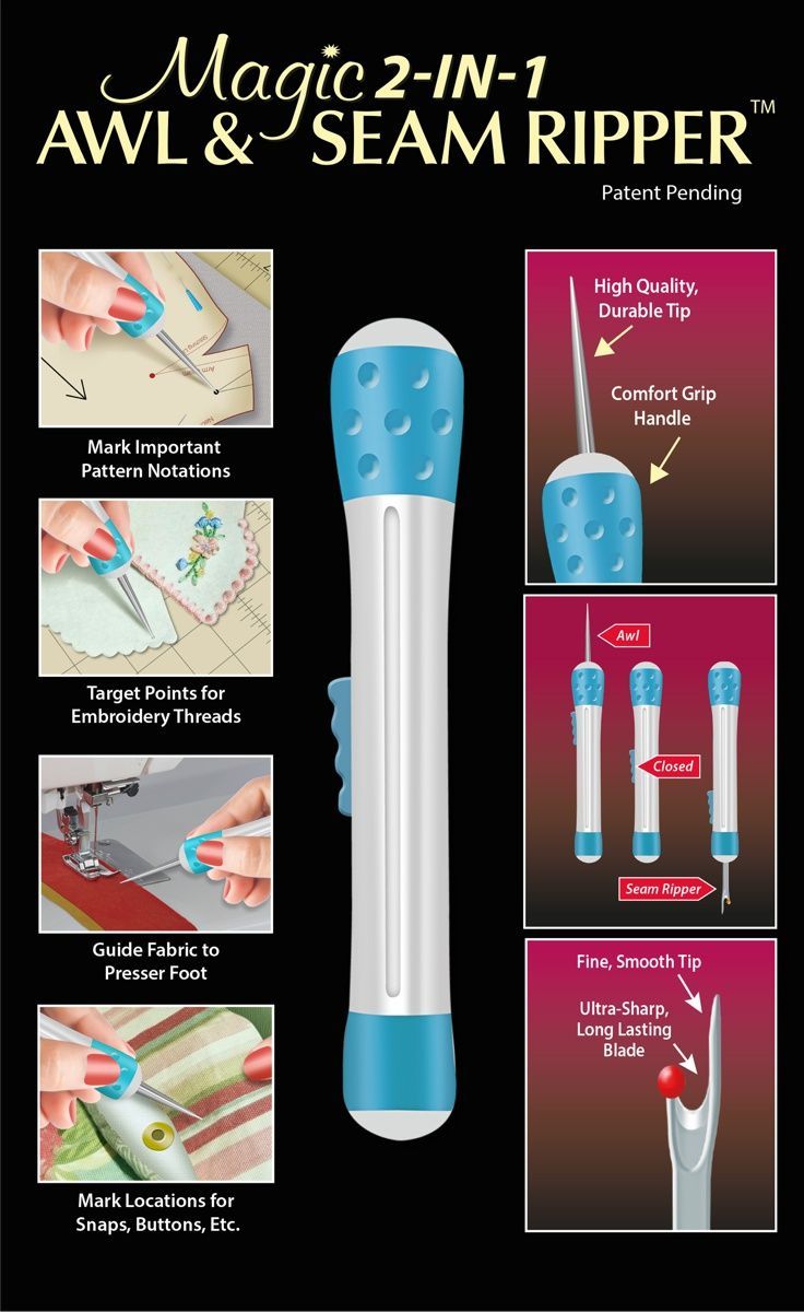 Taylor Seville Nahttrenner und Ahle 2 in 1  MAGIC AWL & SEAM RIPPER Taylor Seville Nahttrenner und Ahle 2 in 1  MAGIC AWL & SEAM RIPPER