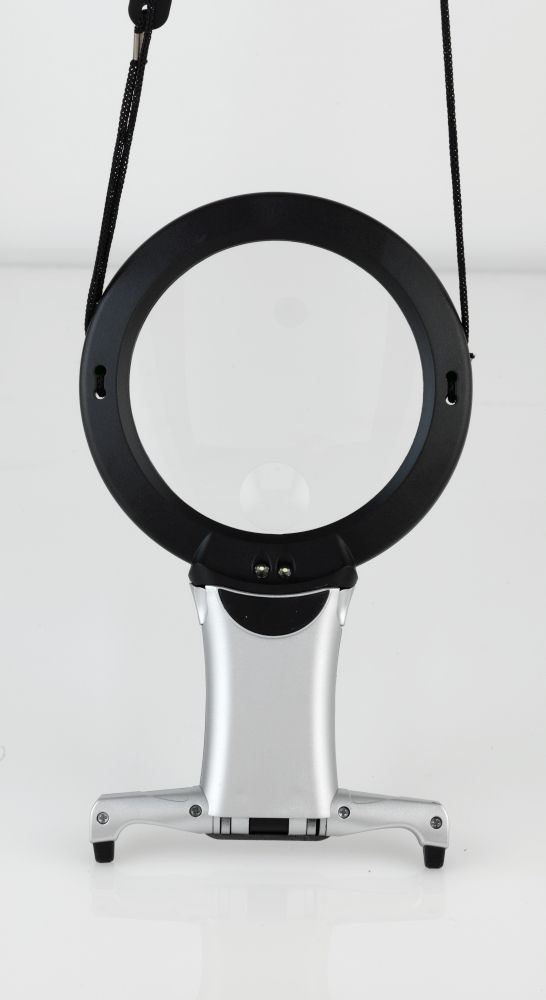 LED Neck Magnifier, Satin Silver 2 x magnification