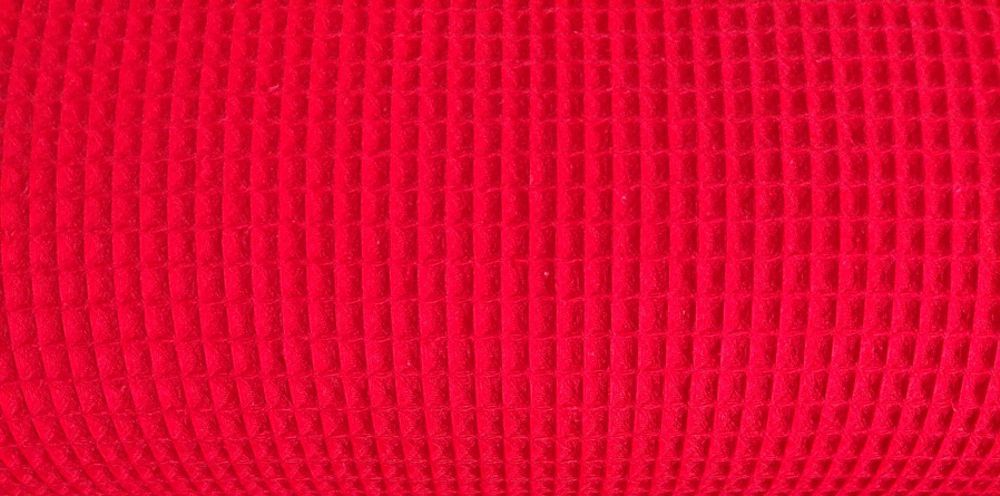 Waffelpique rot uni -100% Baumwolle ca. 1,5m breit (ca. 59 inch) - 10 m Ballen