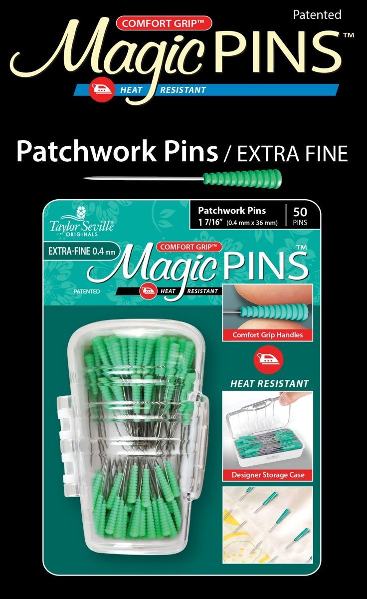 Taylor Seville Magic Pins Patchwork Extrafine 0,4 x 36 mm (approx 0,0157 x 1,42 inch)