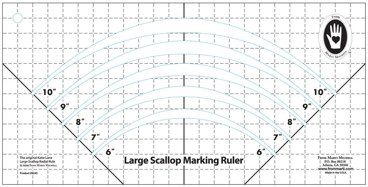 Michell Marketing, Inc.-Marti Michell Scallop Marking Ruler_29-824_