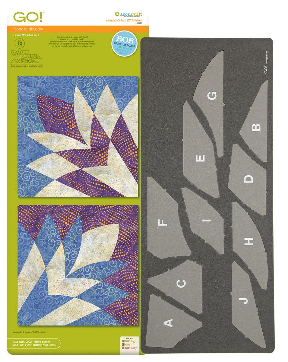 Accuquilt Stanzform Cleopatra's Fan zur Fertigung eines Blocks