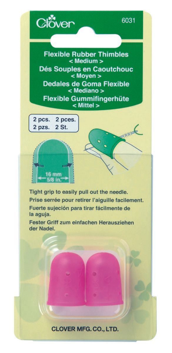 Clover MFG Co.Ltd.-Clover Flexibler Gummifingerhut Gr. M_24-6031_