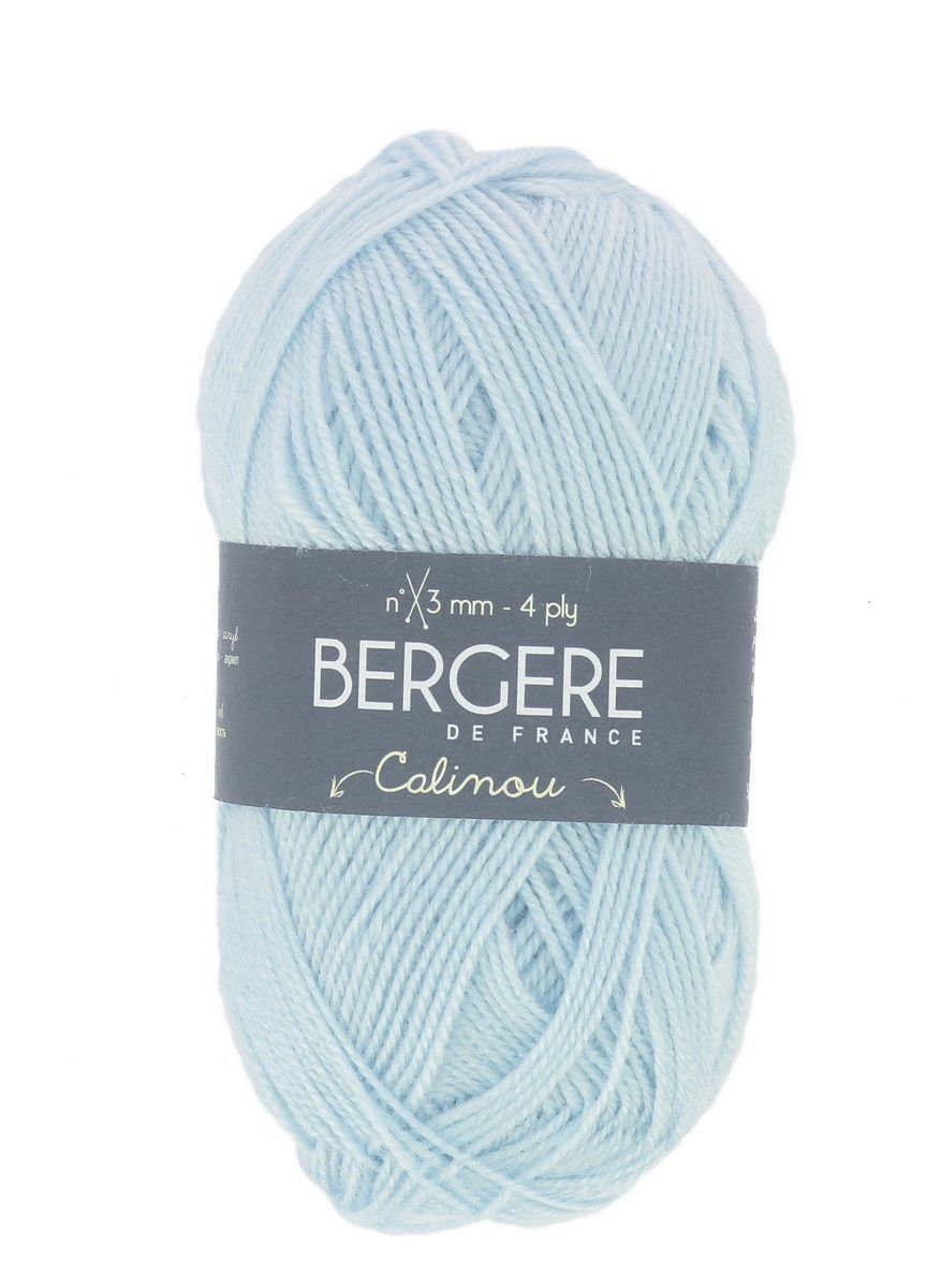 Bergere Calinou 75% Polyacryl, 25% Wolle 185m/50g,  Nadelstärke 2,5-3,0, Fb. Bleu  Azur