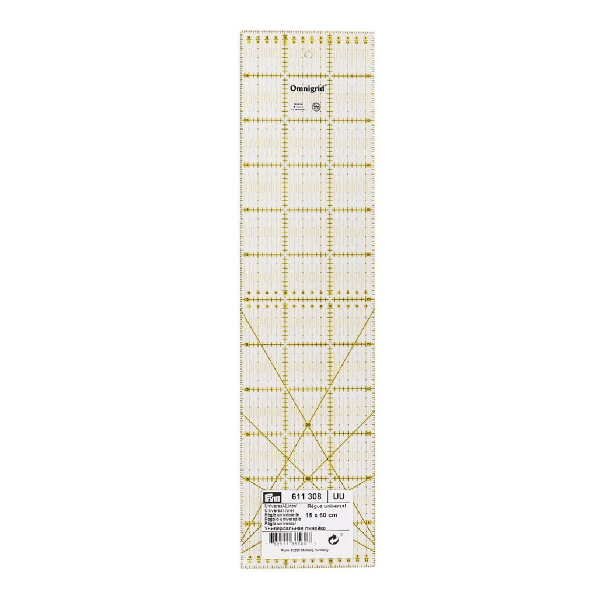 Prym Consumer Europe GmbH-Prym Rollschneider-Lineal 15x60cm _365-611308_