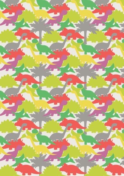 Lewis & Irene Jurassic Coast Bright Dino Camouflage 112 cm wide, 100% Cotton