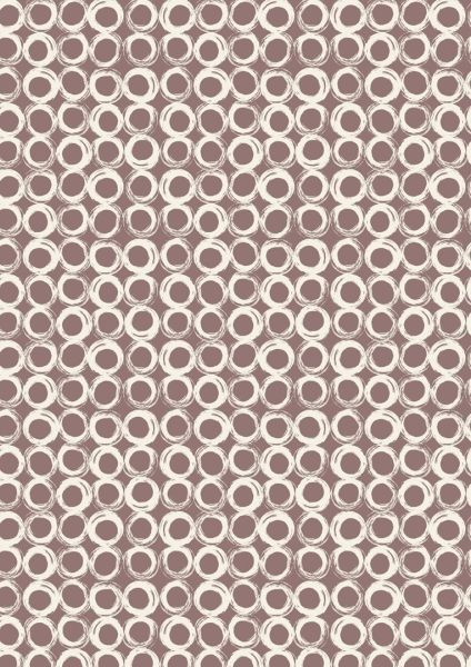 Lewis & Irene New Forest Brown Circles 10 m Ballen, 112 cm breit, 100 % Baumwolle