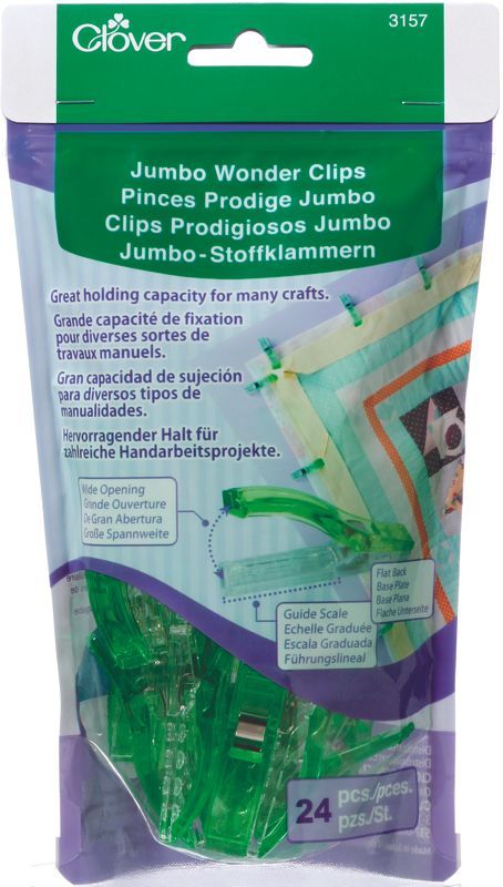 Clover MFG Co.Ltd.-Clover Stoffklammern Jumbo_24-31660_
