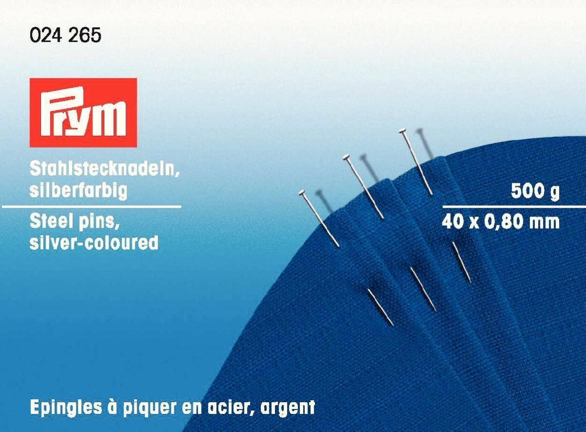 Stecknadel Prym Nr. 11 Stahl 40 x 0,85mm, 500g -B-WARE