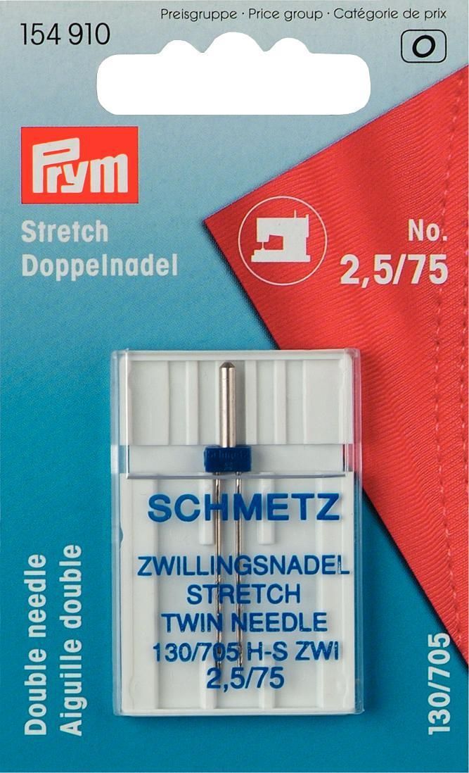 Prym Consumer Europe GmbH-Nähm.Stretch Doppelnadel, Syst.130/705 H-PS, 2,5/75_365-154910_