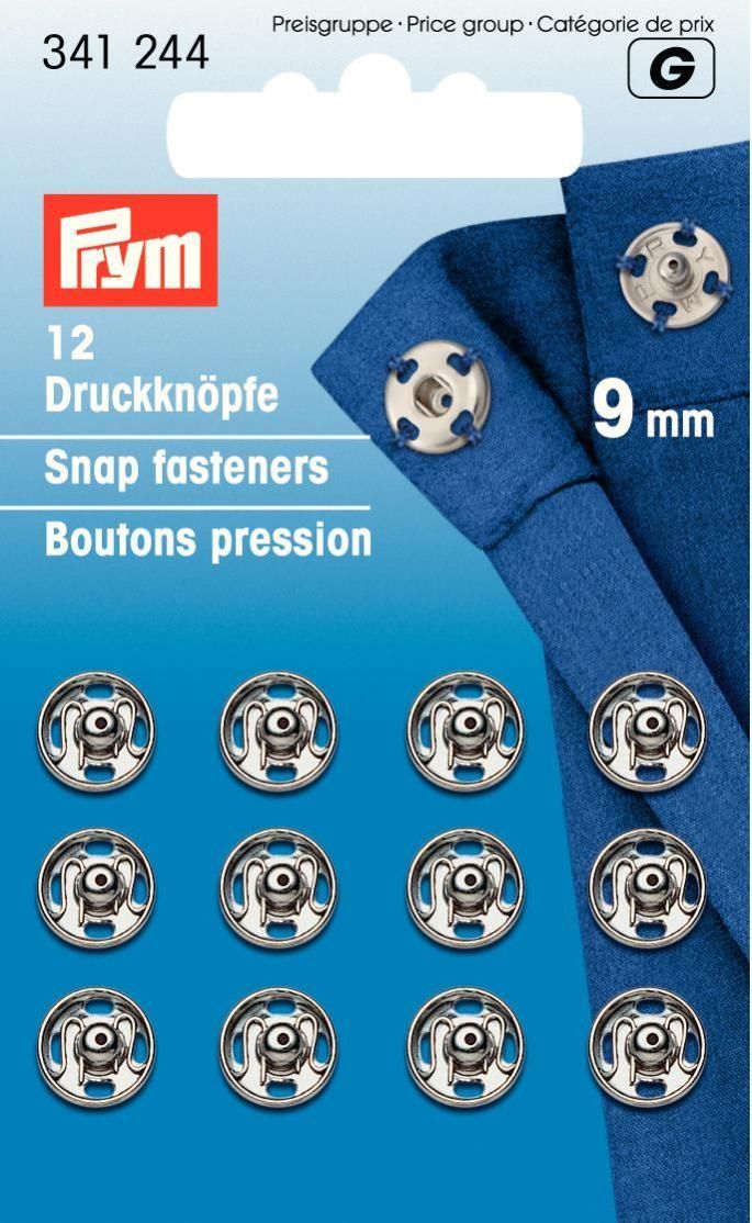 Prym Consumer Europe GmbH-Annäh-Druckknöpfe MS silberfarbig 9 mm_365-341244_