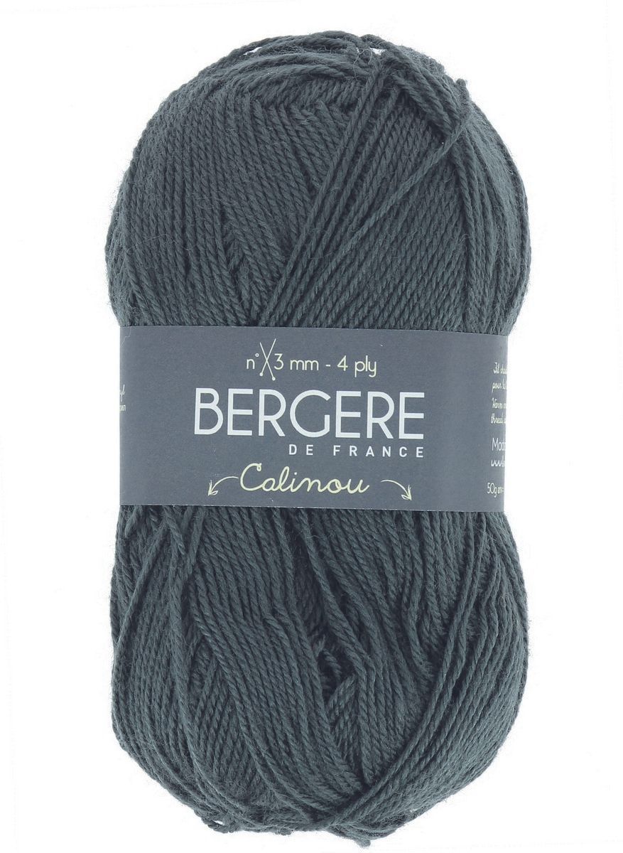 Bergere Calinou 75% Polyacryl, 25% Wolle 185m/50g,  Nadelstärke 2,5-3,0, Fb. Poivre