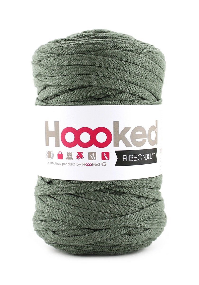 Hoooked RibbonXL Fb.Dried Herb 100% recycelte Garne, das Original-T-Shirt Garn