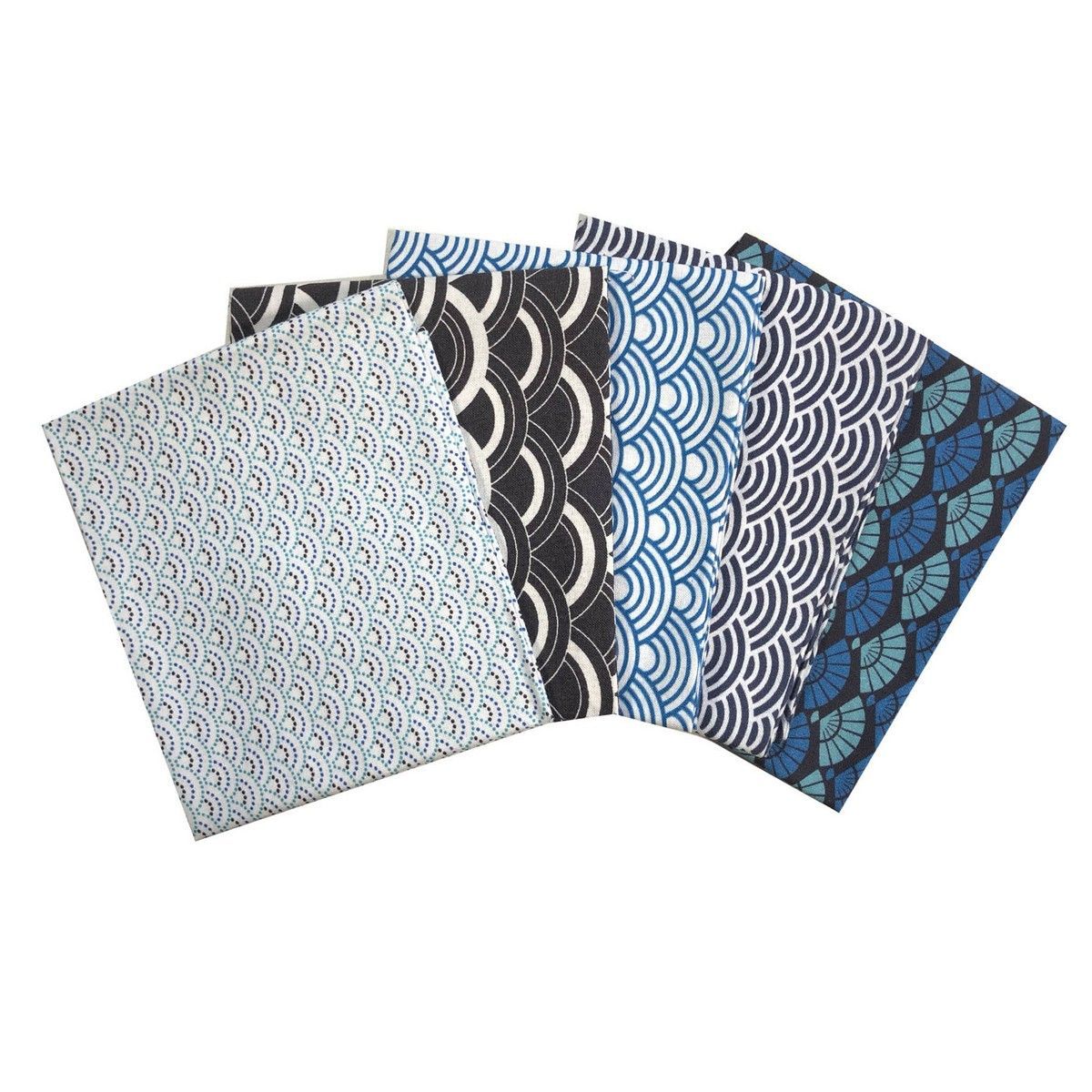 Visage Textiles Ltd-Fat Quarter Stoffpaket Fans & Waves, 100% CO_46-273300_