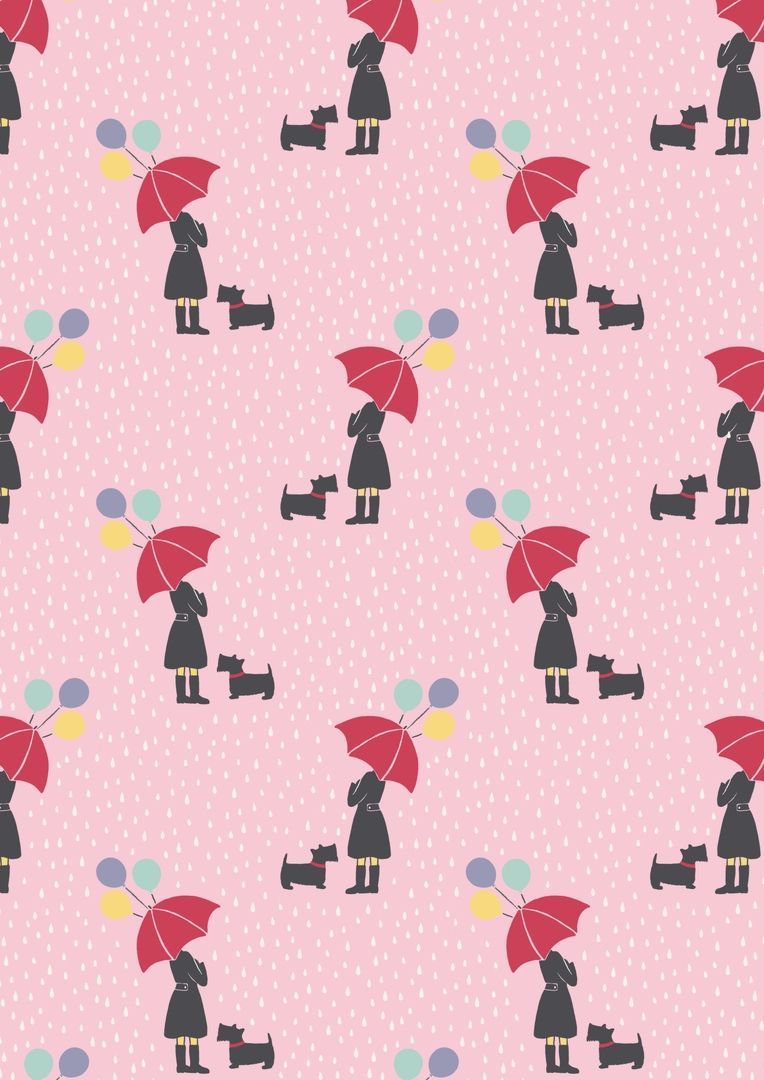 Lewis & Irene Ltd.-Lewis & Irene April Showers on Pink_36-A072-3_