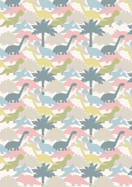 Lewis & Irene Ltd.-Lewis & Irene Jurassic Coast Pastel Dino Camouflage_36-A002-3_