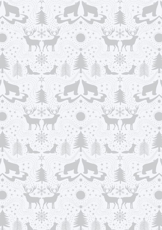 Lewis & Irene Northern Lights Arctic Animals On White 112 cm breit, 100% Baumwolle Lewis & Irene Northern Lights Arctic Animals On White 112 cm breit, 100% Baumwolle