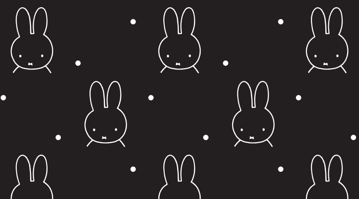 Craft Cotton Jersey Miffy Silhouette ca. 147cm (58 inch), 97% Baumwolle, 3% Elasthan