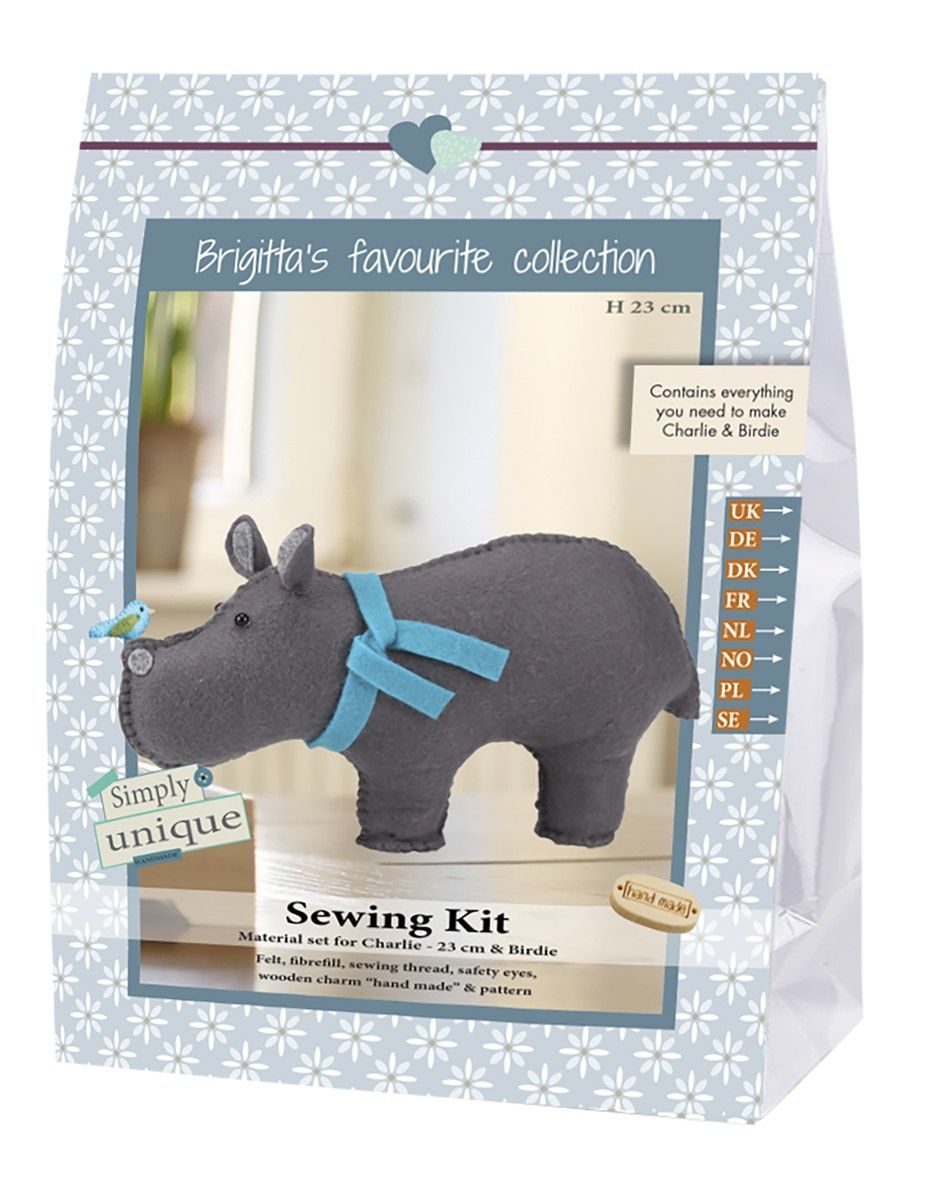 Go Handmade Hippo Charlie and Birdie  1x Charlie and Birdie Kit 