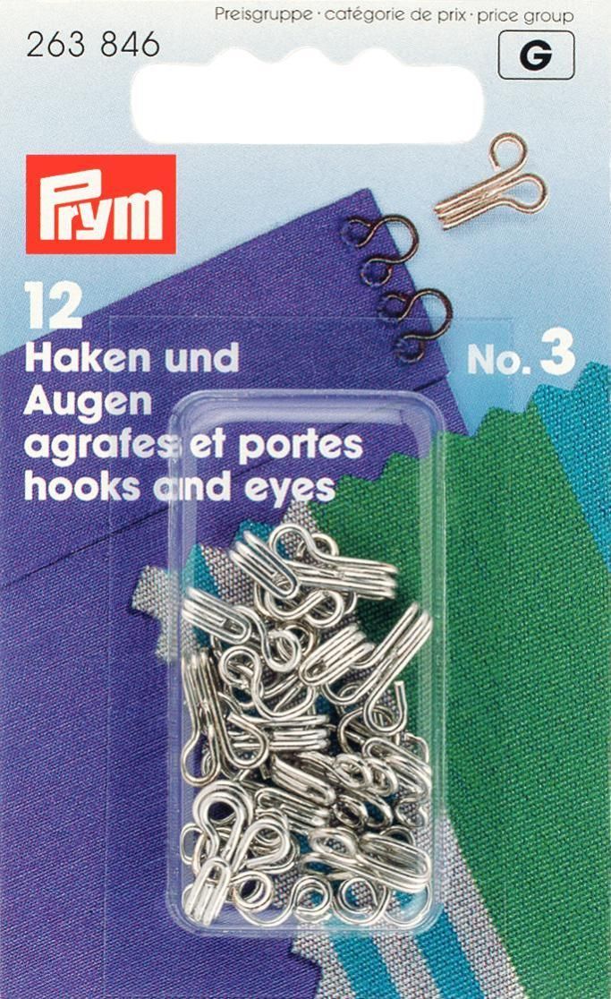 Prym Consumer Europe GmbH-Federhaken und Augen MS 3 silberfarbig_365-263846_