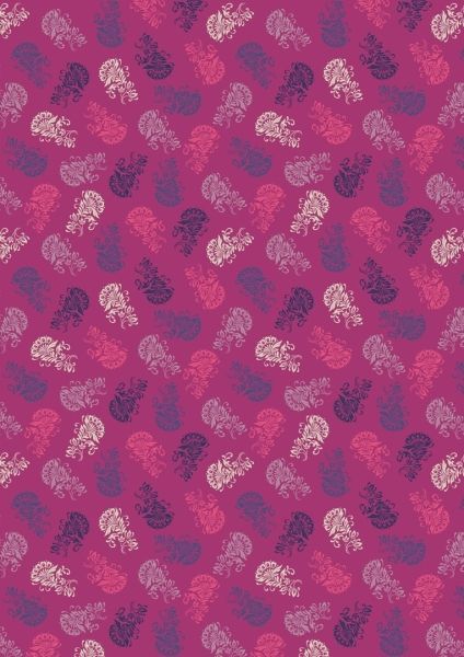 Lewis & Irene Manor House Pink Feather 112 cm wide, 100% Cotton