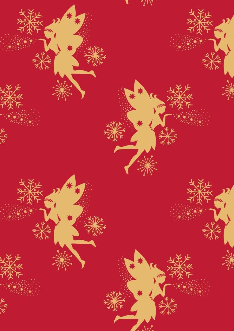 Lewis & Irene Ltd.-Lewis & Irene Make a Christmas Wish Fairies on Red _36-CHR007-2_