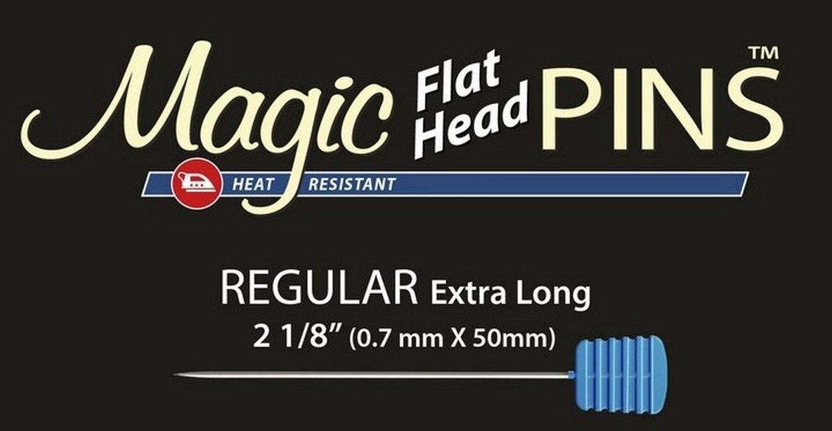 Taylor Seville Magic Pins Flat Head Quilting Regular  0,7 x 50 mm (approx 0,028 x 1,97 inch)