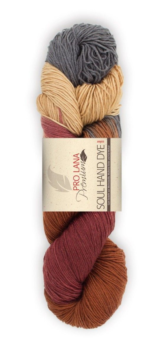 PRO LANA Soul Handdye, 50% Wolle (Merino), 15% Mohair, *** 20% Polyamid, 15% Seide, 400m/100g, Fb. 88