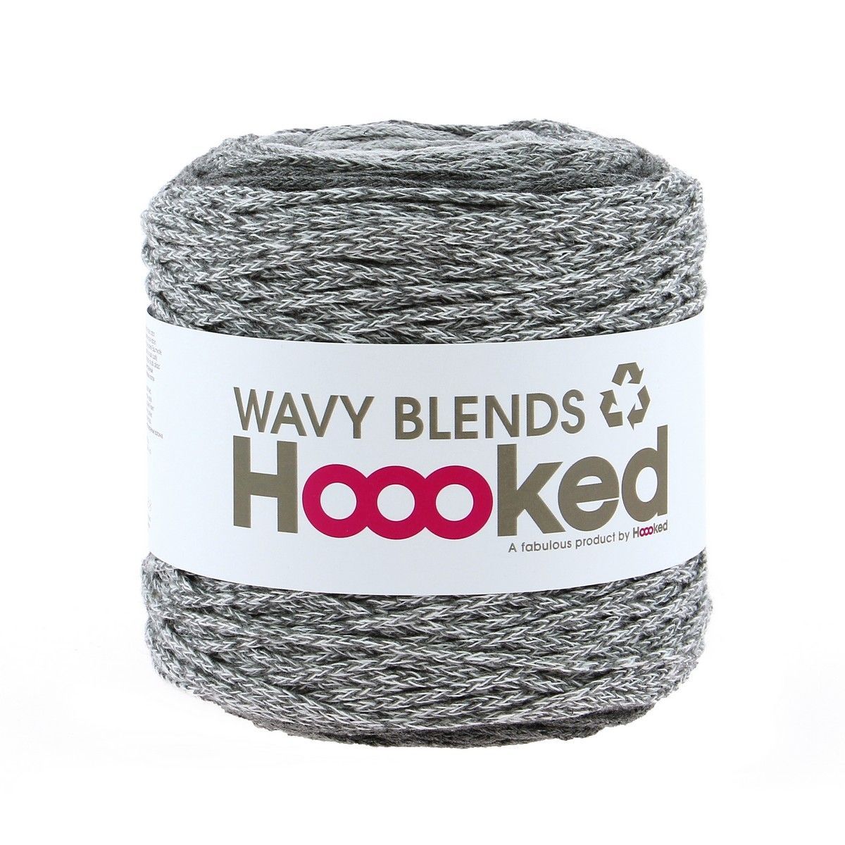 Hoooked Wavy Blends Fb. Silver White 80% Baumwolle recycelt, 20% andere recycelte Garne
