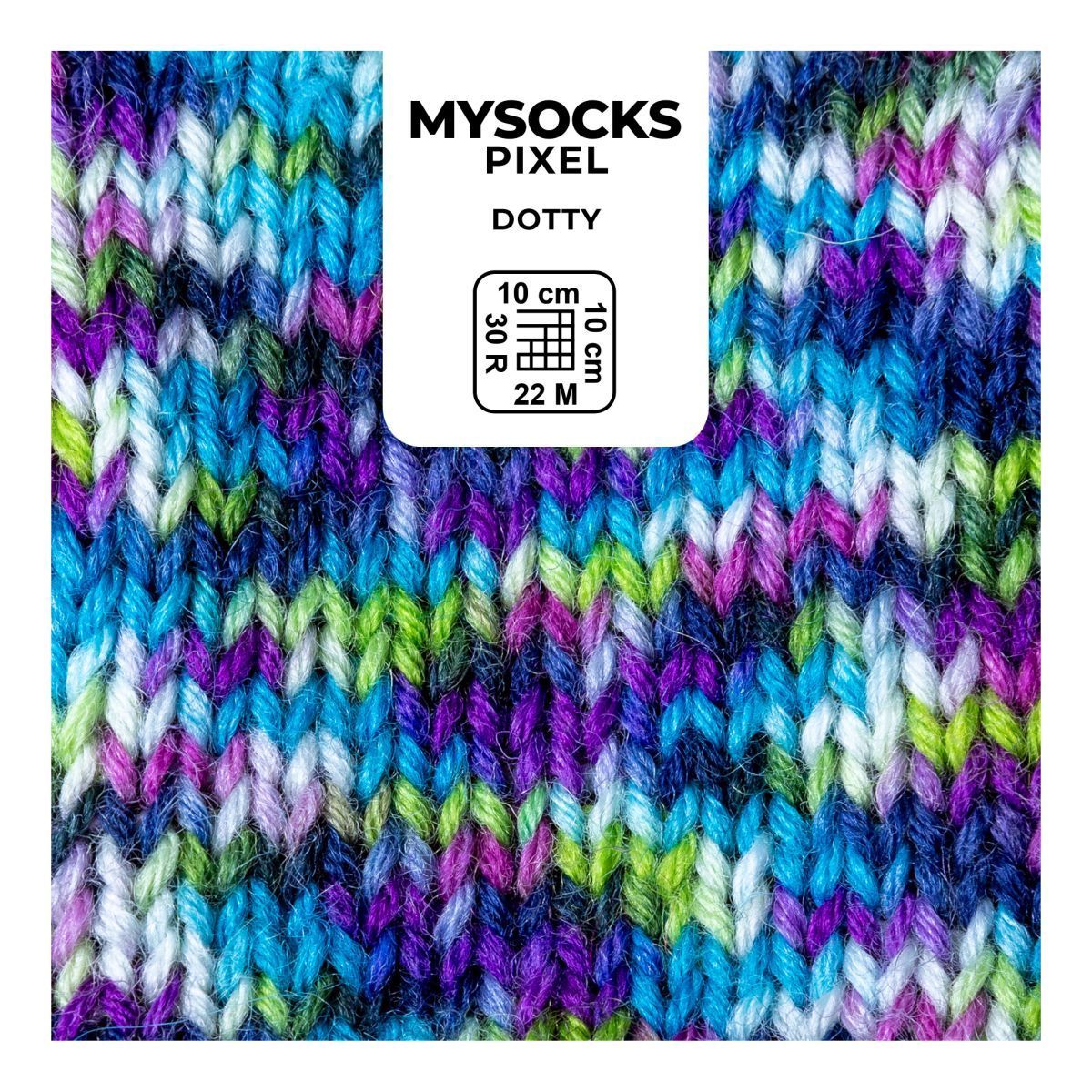 myboshi mysocks Pixel, 75% Schurwolle, 25% Polyamid Dotty