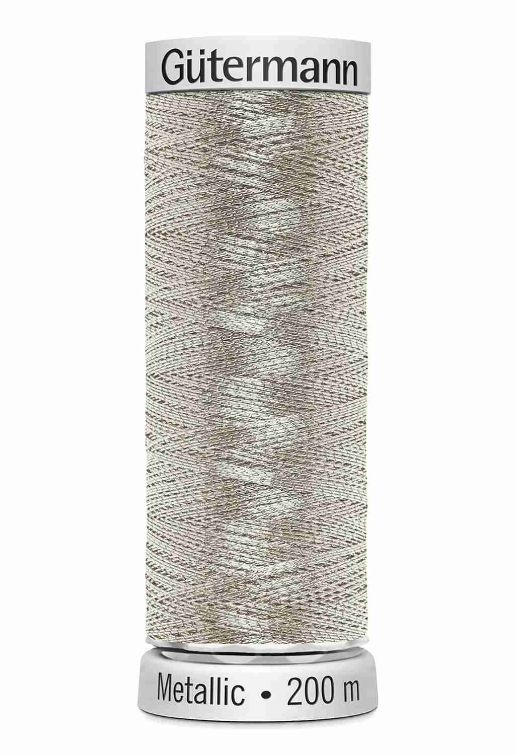 Gütermann Metallic in 30 verschiedenen Farben auf 200m-Spule, 100% Polyester