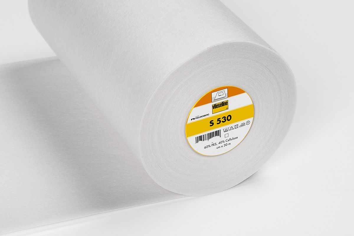 Schabrackeneinlage S530 weiß 0,9x30m 60% PES, 40% Cellulose, 158 g/m²