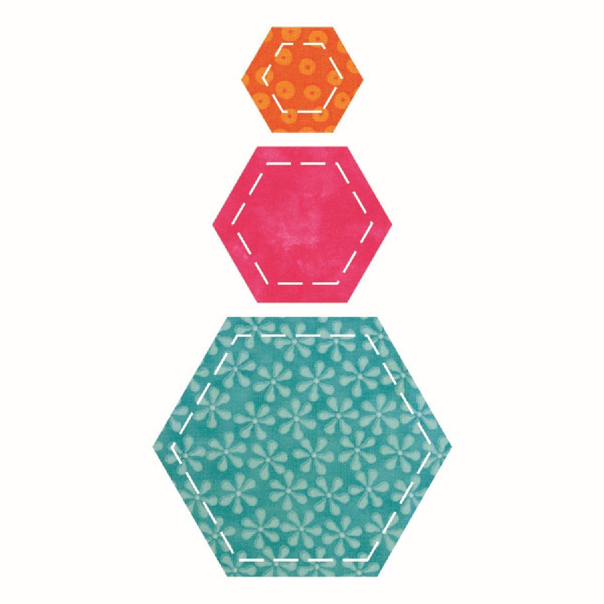 Accuquilt-Accuquilt Stanzform Hexagon 1, 1-1/2, 2-1/2 inch_28-55011_