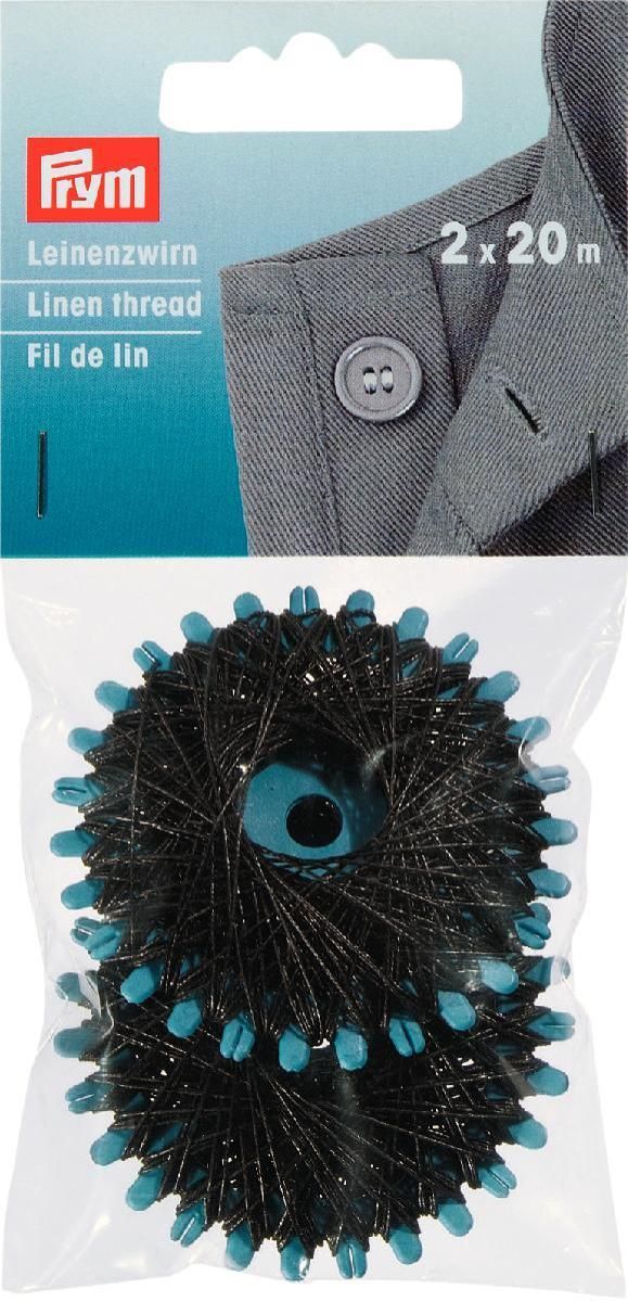 Leinenzwirn 20 m schwarz