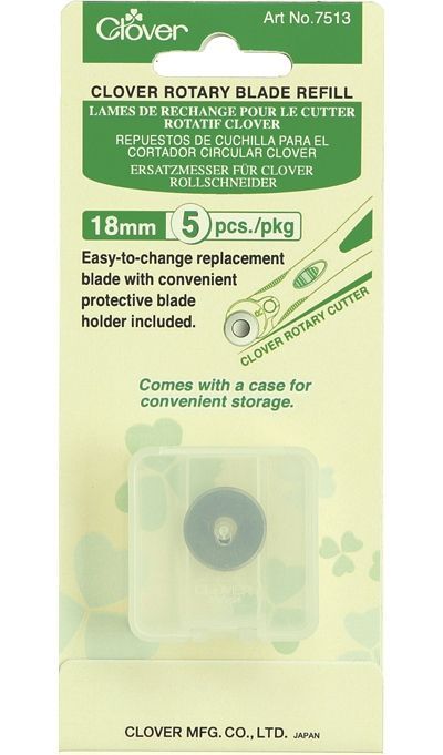 Clover MFG Co.Ltd.-Ersatzklinge Rollschn.18mm, 5St./VE6_24-7513_