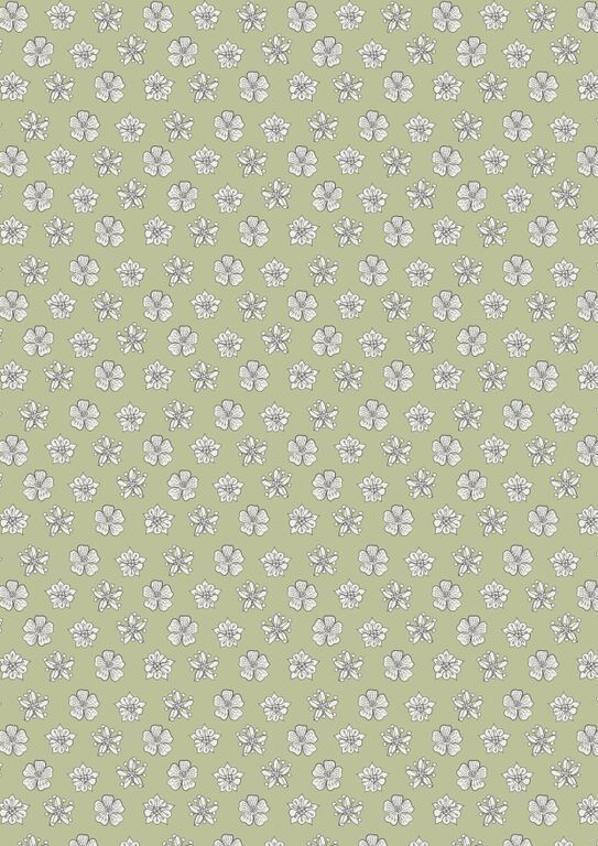 Lewis & Irene The Botanist Sage Small Floral Heads 10 m Ballen, 112 cm breit, 100% Baumwolle