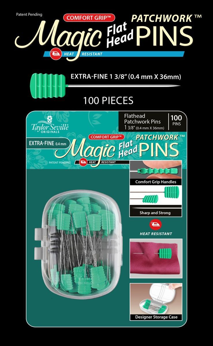 Taylor Seville-Taylor Seville Magic Pins Flat Head Patchwork EXTRAFEIN_58-220146_