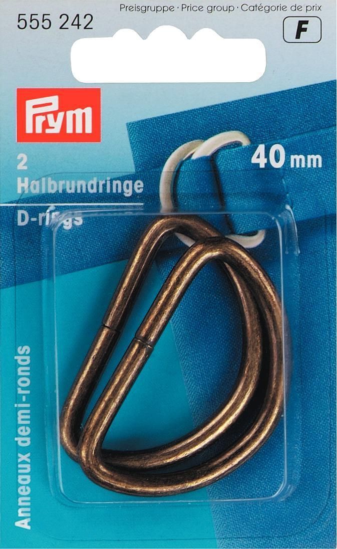 Prym Consumer Europe GmbH-Halbrundringe 40mm altmessing***_365-555242_