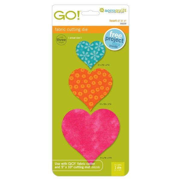 Accuquilt-Accuquilt Stanzform Heart, 2, 3 + 4 inch_28-55029_