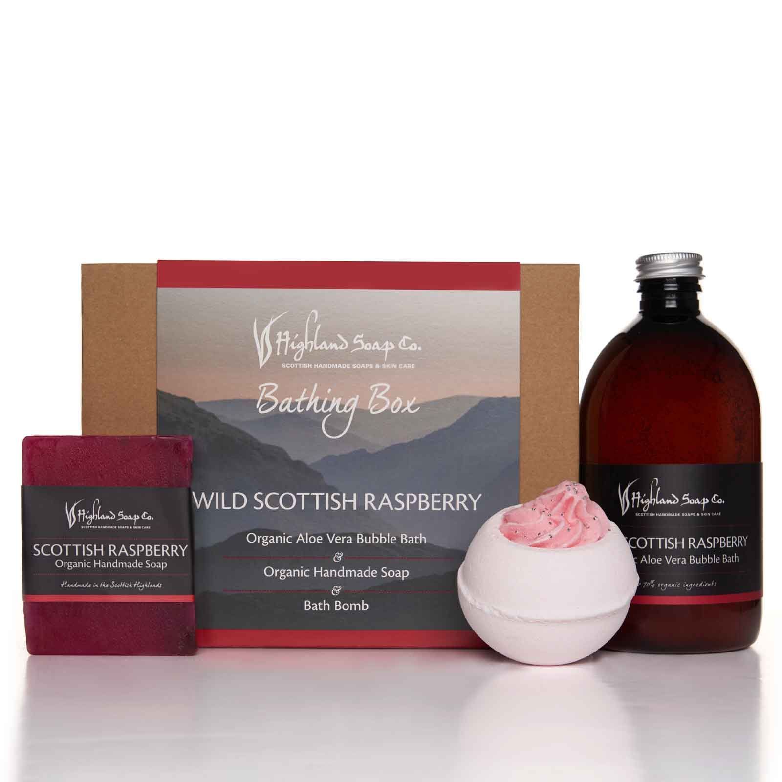 Highland Soap Bathing Box Wild Scottish Raspberry