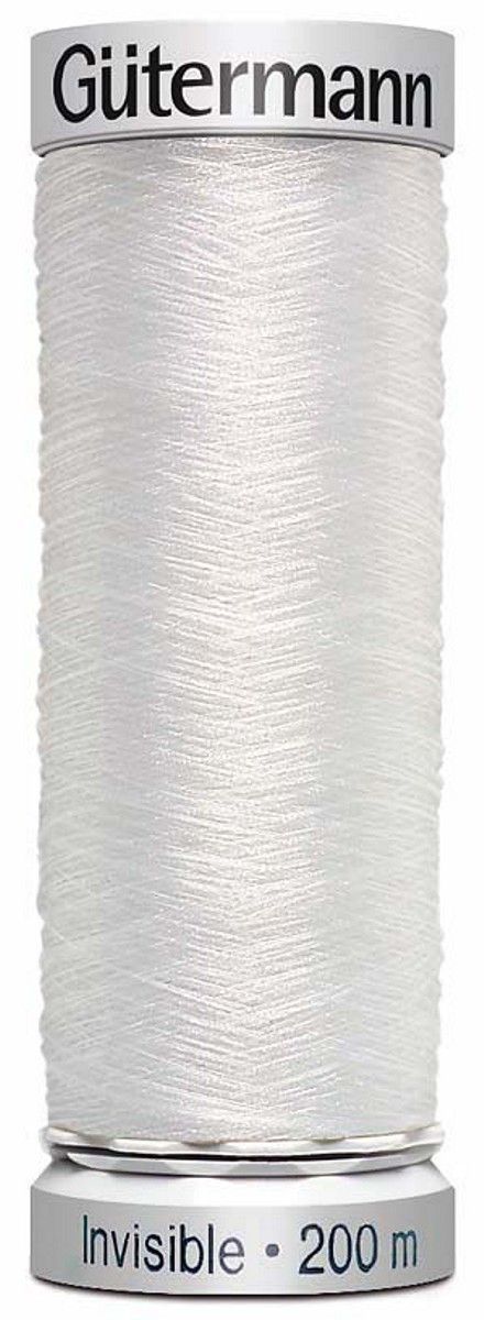 Gütermann Sulky Invisible 200m, 19mm-Spule Farbe 1001, 100% Polyamid Gütermann Sulky Invisible 200m, 19mm-Spule Farbe 1001, 100% Polyamid