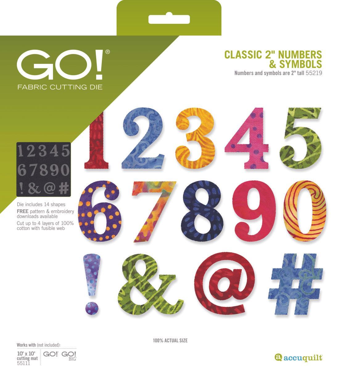 Accuquilt-Accuquilt Stanzform Numbers & Symbols_28-55219_