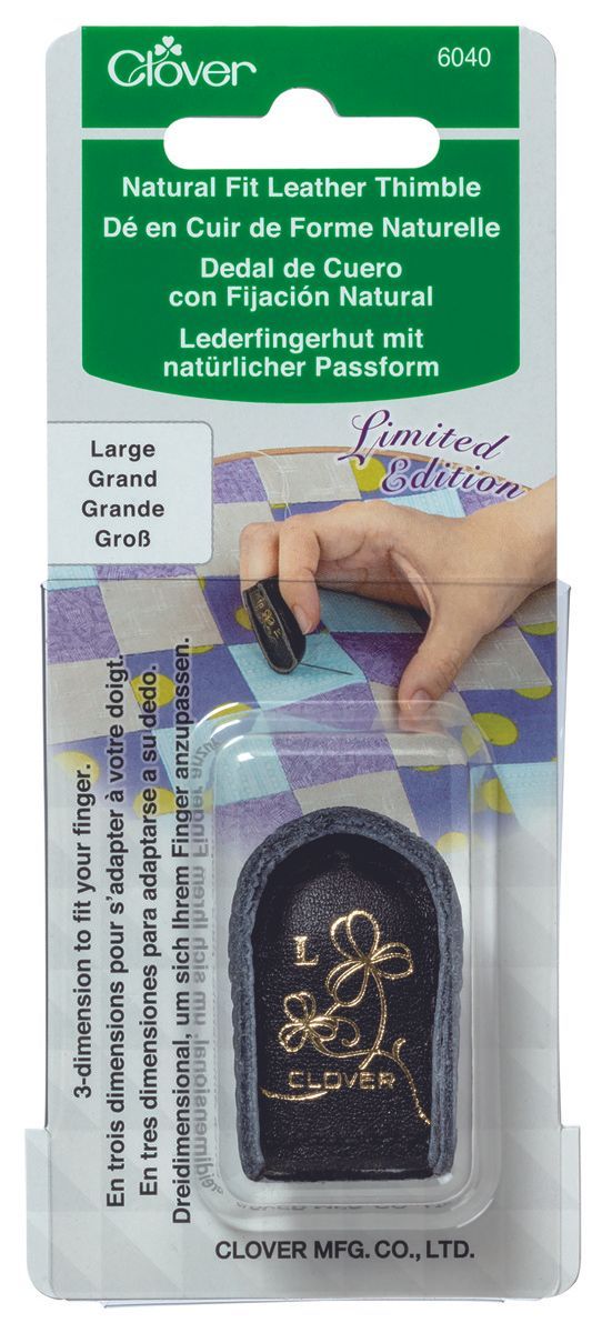 Clover MFG Co.Ltd.-Lederfingerhut mit natürlicher Passform /VE3_24-6040_